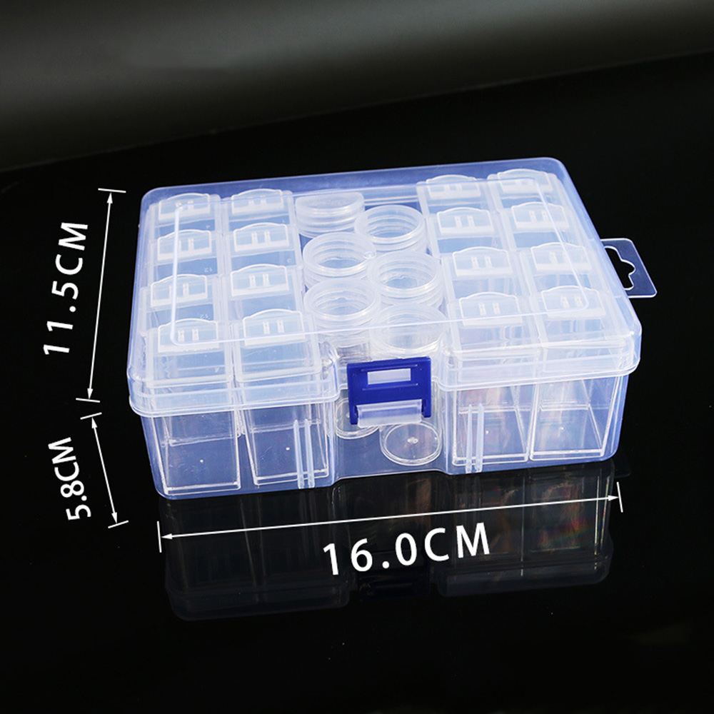 Multi Size Clear Plastic Storage Box & Sticker Container For Beads Screw  Storage
