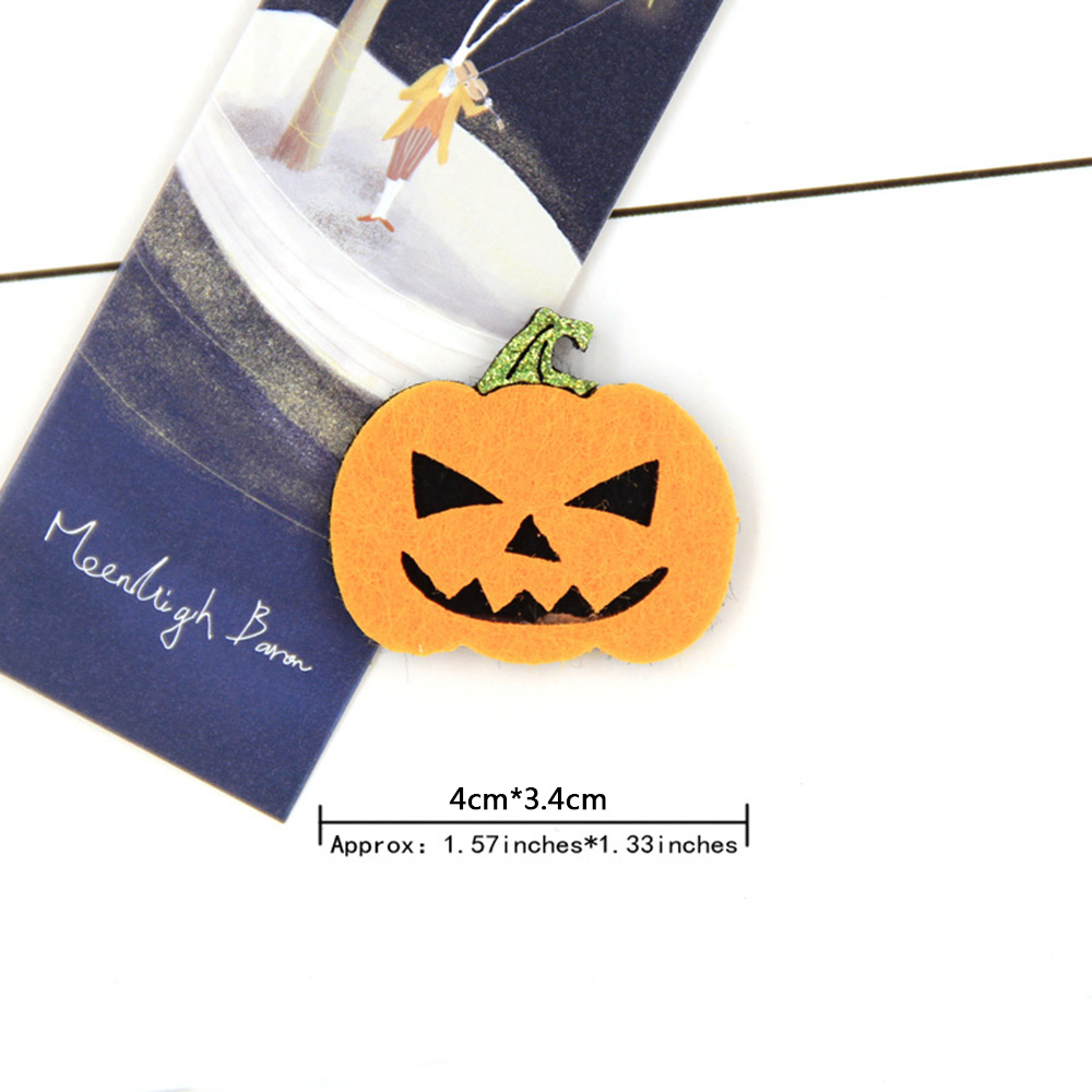20pc Halloween Pumpkin Bat Glitter Patches Fake Leather Applique Sew on Clothing - Picture 16 of 23