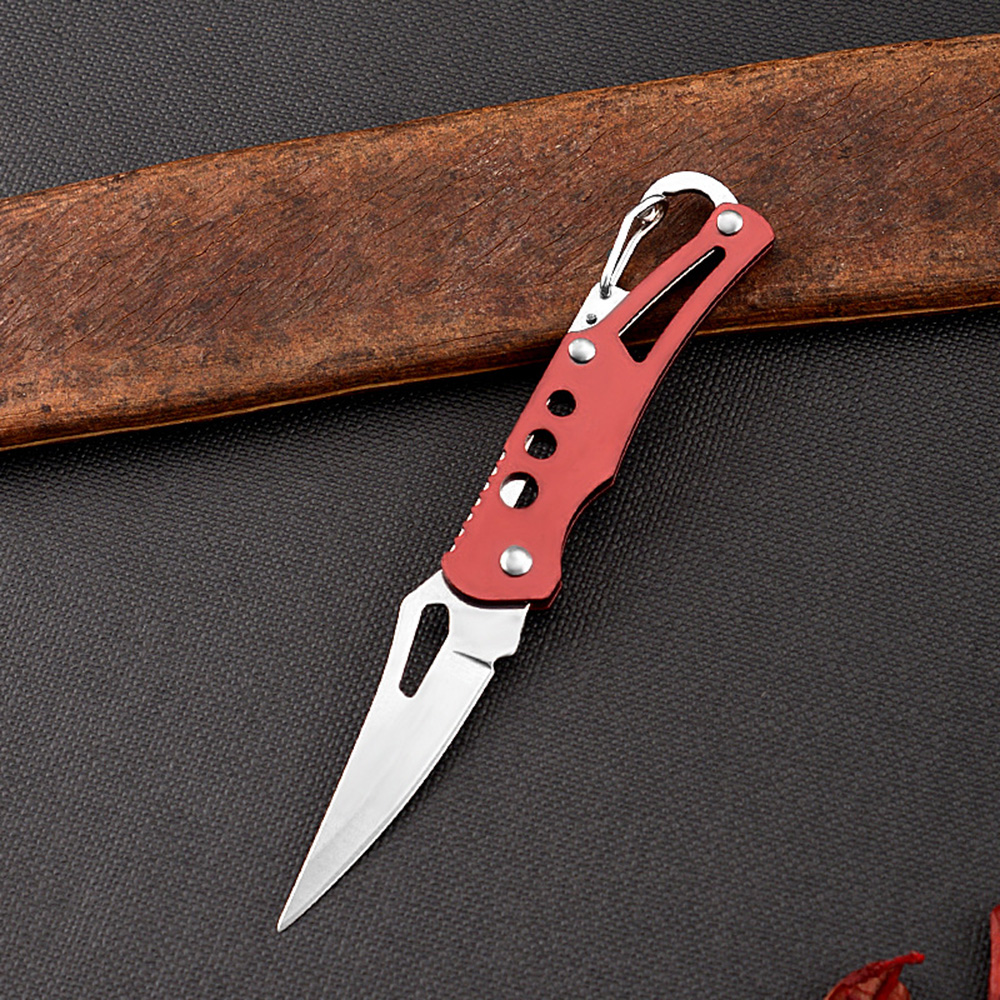 Mini Pocket Knife Folding Keychain Pendant Cutter Blade Portable