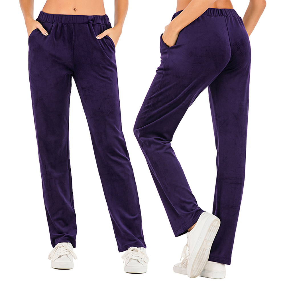 velvet track pants womens