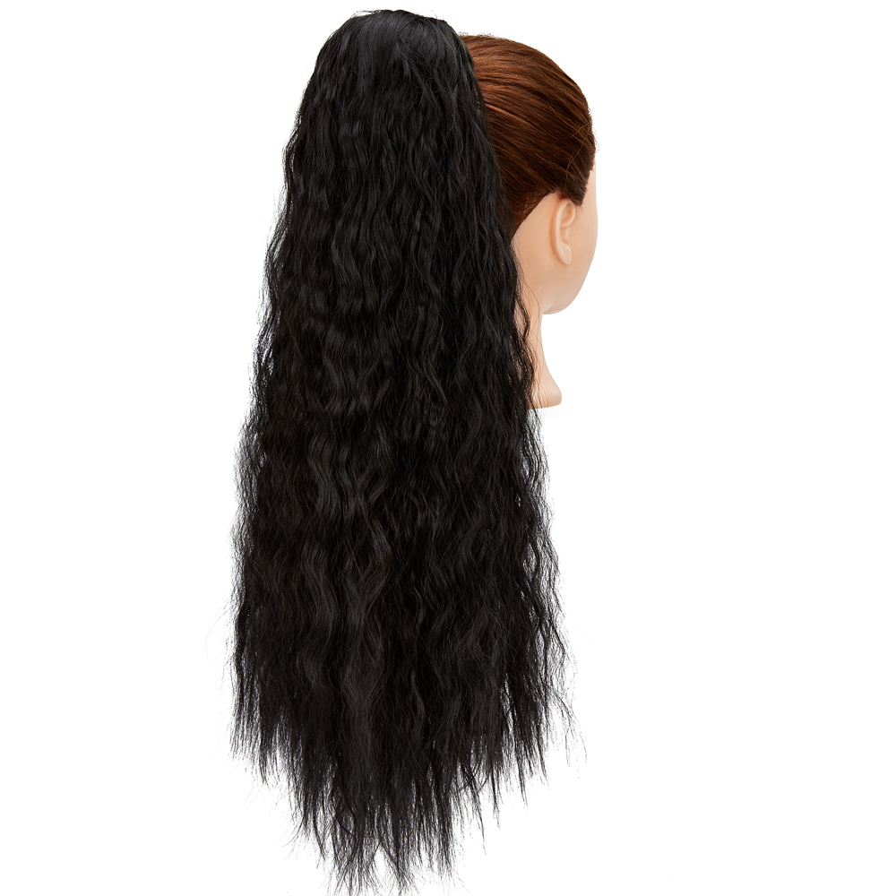 Wavy Drawstring Ponytails for Women 22 inch Kinky Straight Ponytail Hair Piece - Picture 15 of 17