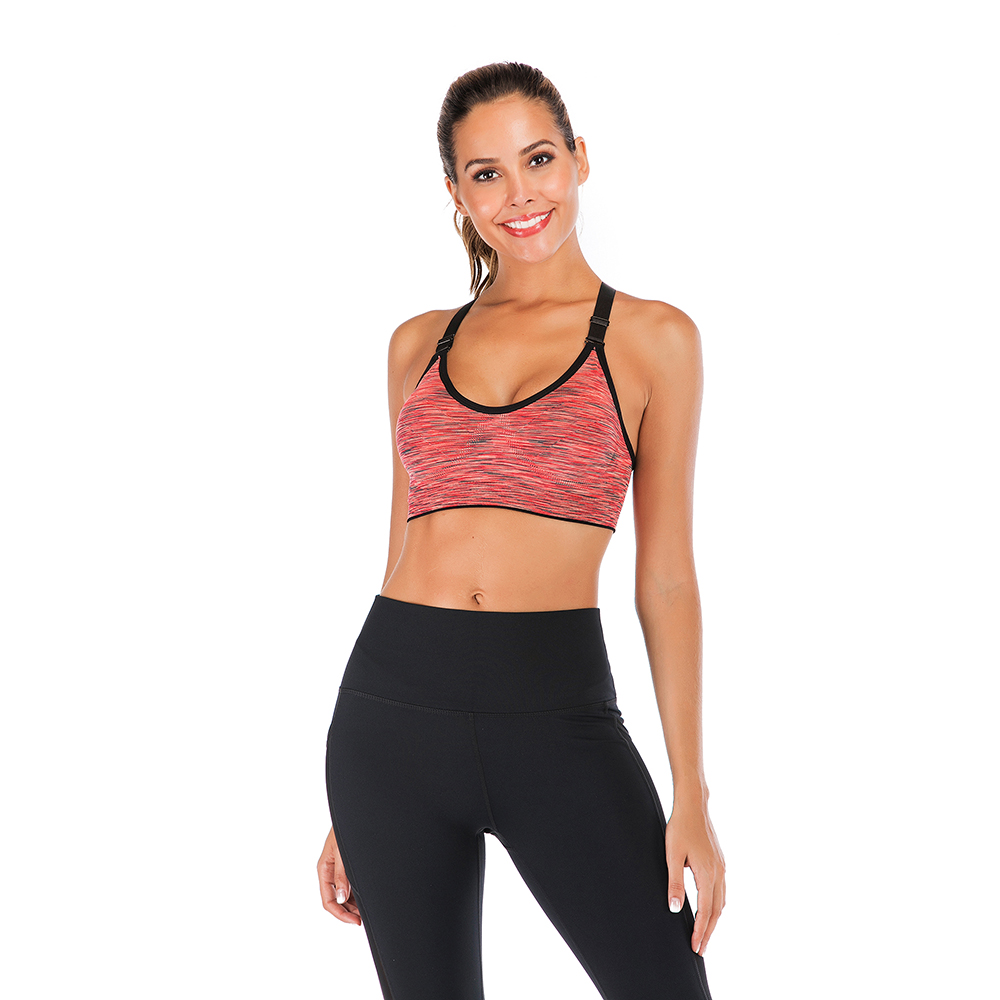 Women Seamless Push-Up Bra Fitness Yoga Sports Bra Stretch Workout Crop Top Vest 