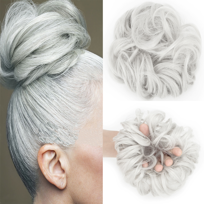 Messy Bun Hair Piece Hair Extension Ponytail Synthetic Scrunchies Ponytail Women - Picture 18 of 33