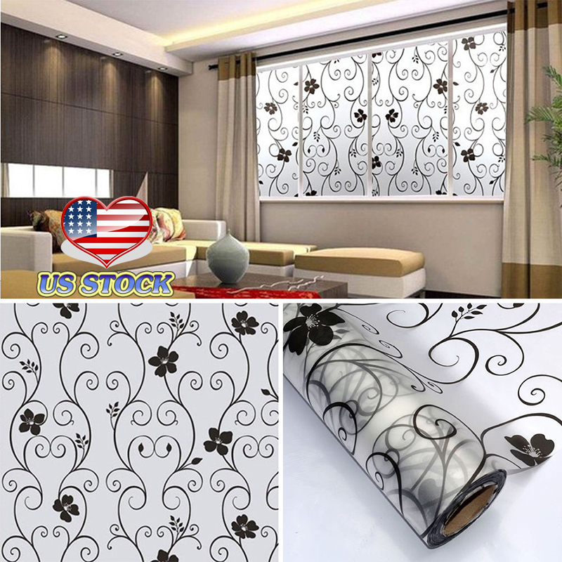 Waterproof PVC Privacy Frosted Home Bedroom Bathroom Window Sticker Glass Film 