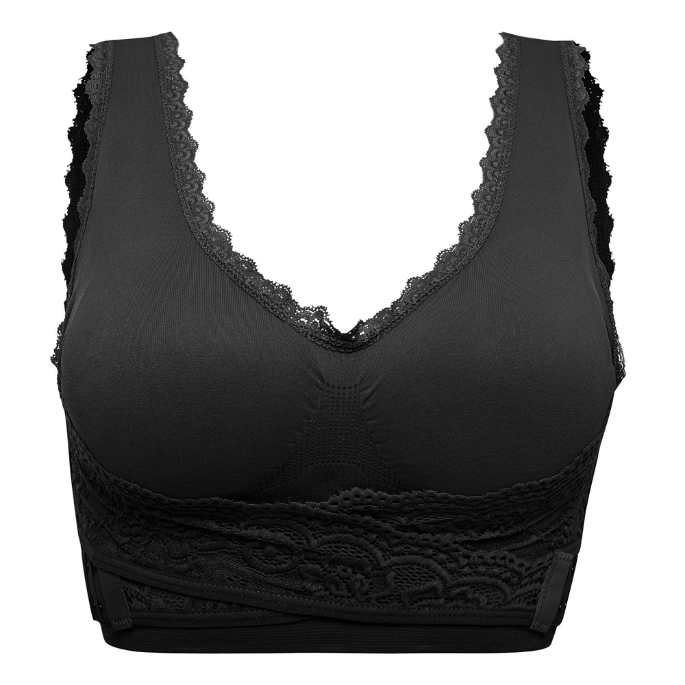 Lingerie Lace Bra Cross Front Side Buckle Push Up Sports Bralette Underwear S-XL - Picture 13 of 18