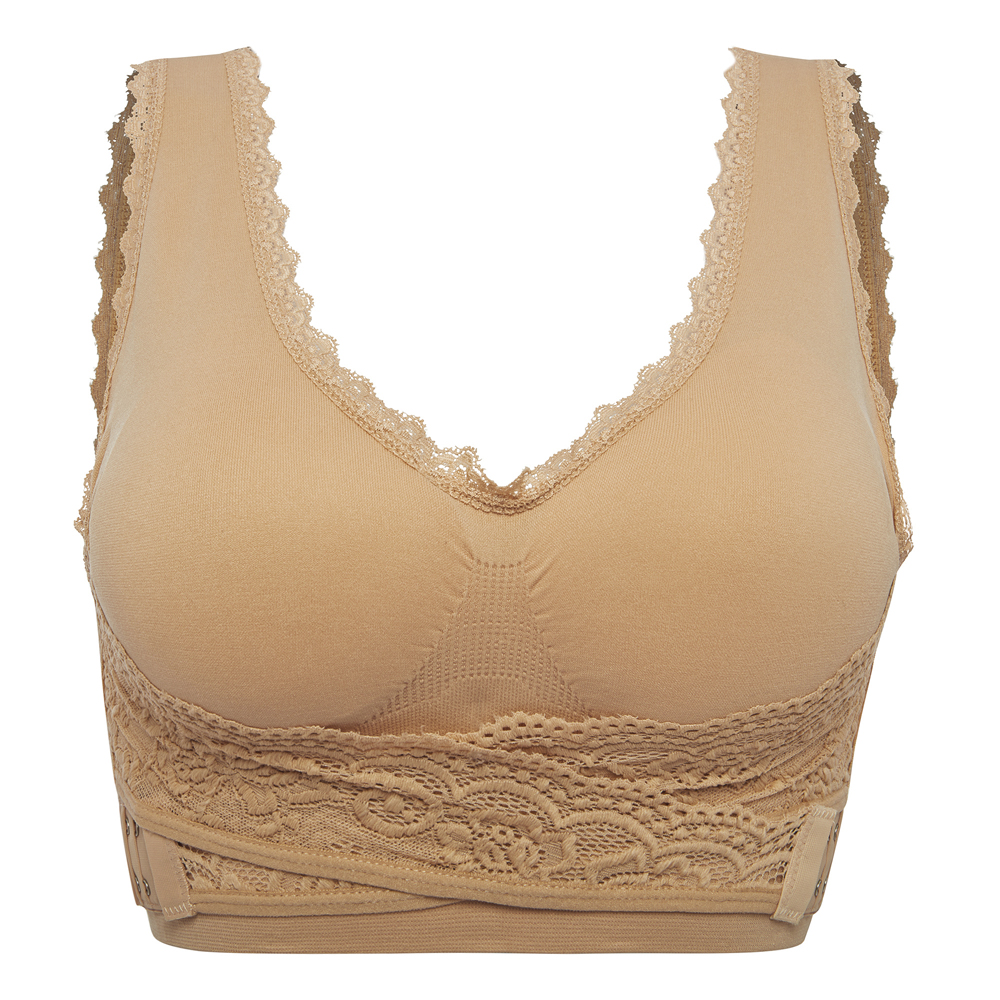 Lingerie Lace Bra Cross Front Side Buckle Push Up Sports Bralette Underwear S-XL - Picture 17 of 18
