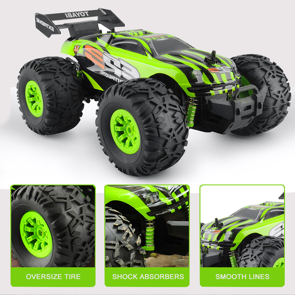 green monster truck remote control