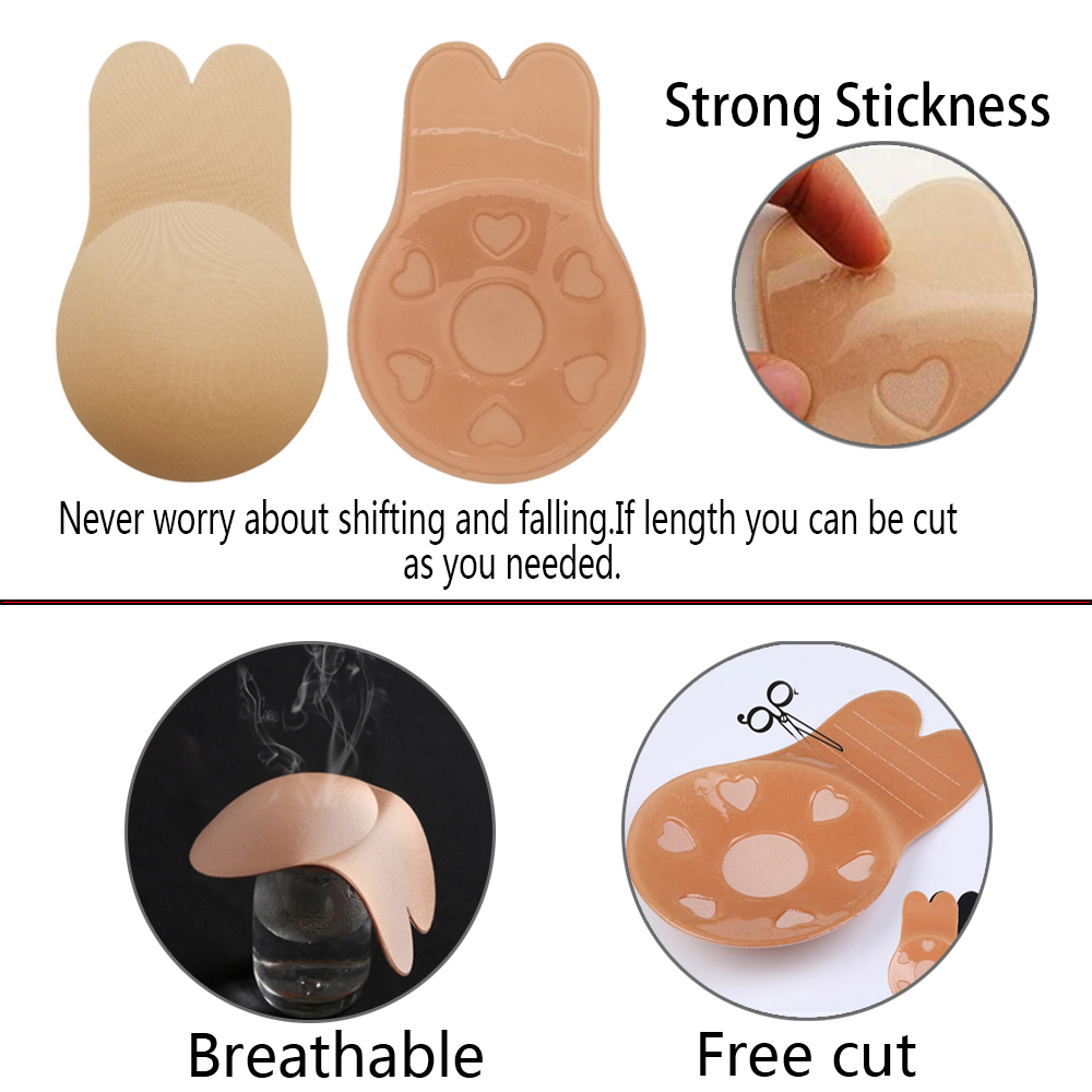 Invisible Bras Strapless Silicone Stick Push Up Bust Adhesive NuBra  Stickers USA