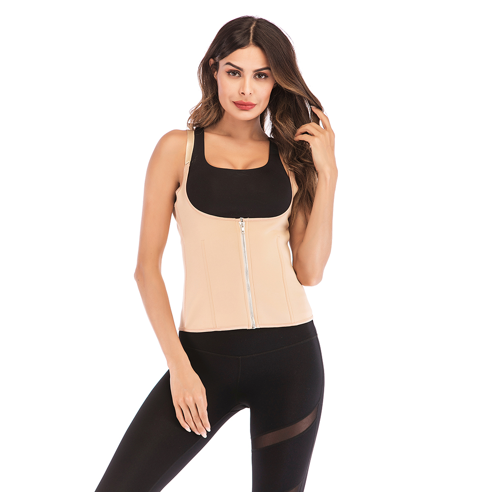 Women High Waist Trainer Corset Weight Loss Tummy Zipper Control Belt Shaper TBN