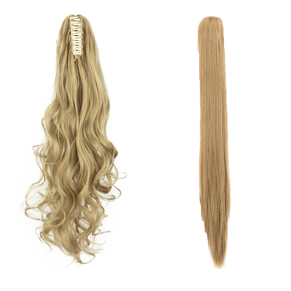 Long Ponytail Wavy Claw Curly Straight Thick Synthetic Hair Extension Cosplay US - Picture 18 of 33