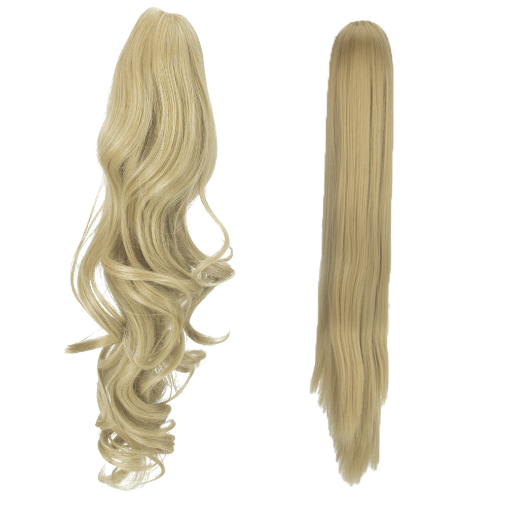 Long Ponytail Wavy Claw Curly Straight Thick Synthetic Hair Extension Cosplay US - Picture 19 of 33