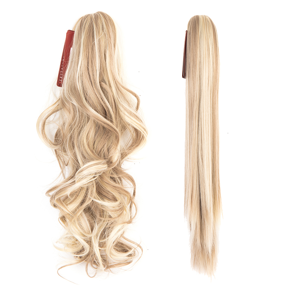 Long Ponytail Wavy Claw Curly Straight Thick Synthetic Hair Extension Cosplay US - Picture 26 of 33