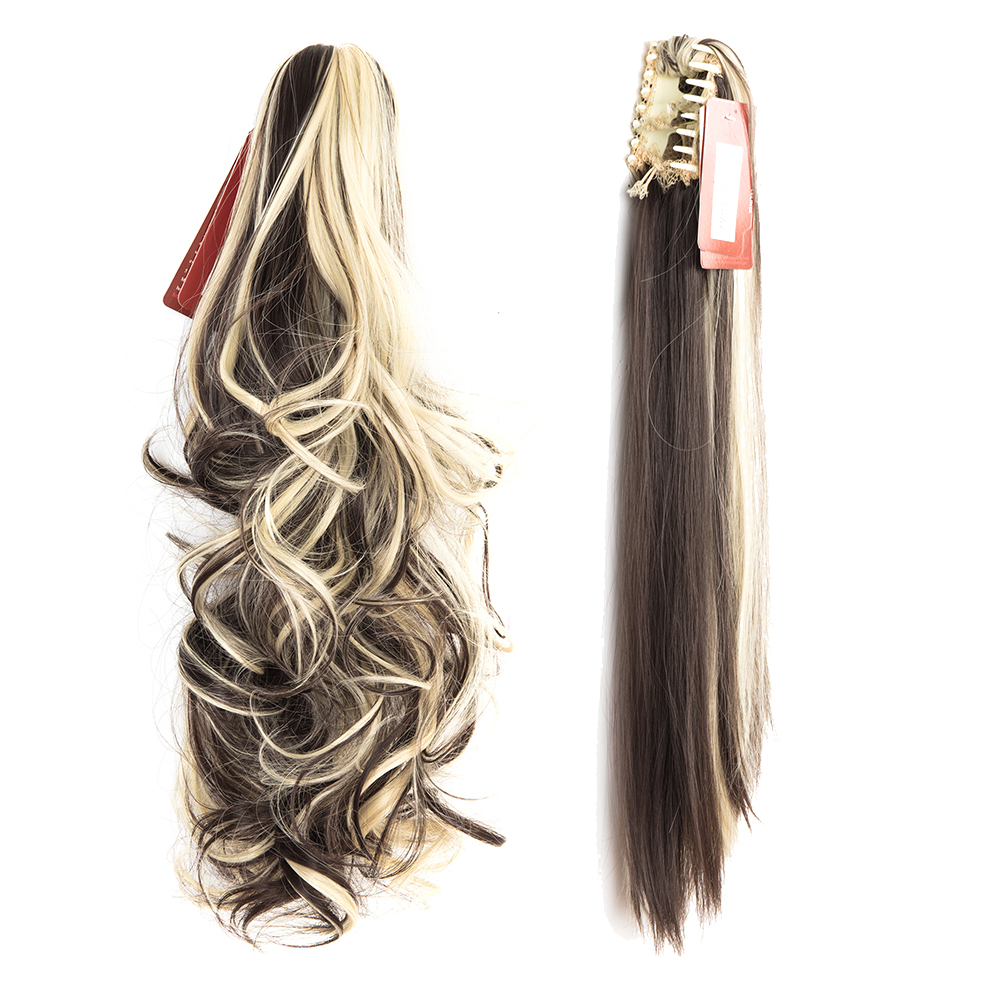 Long Ponytail Wavy Claw Curly Straight Thick Synthetic Hair Extension Cosplay US - Picture 27 of 33