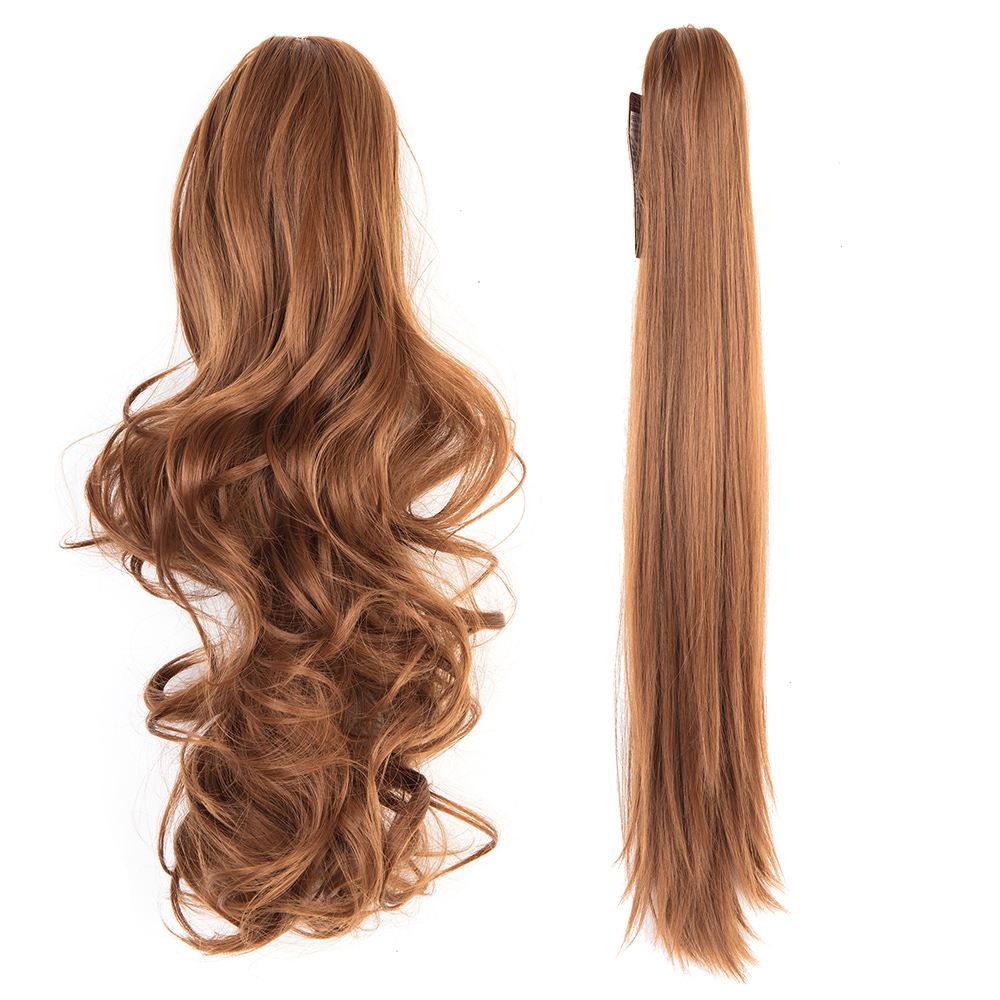Long Ponytail Wavy Claw Curly Straight Thick Synthetic Hair Extension Cosplay US - Picture 30 of 33