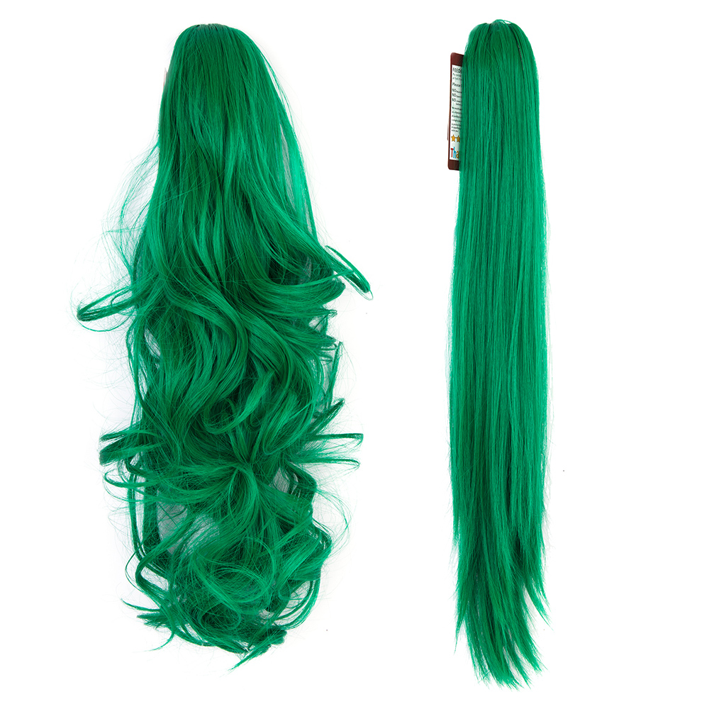 Long Ponytail Wavy Claw Curly Straight Thick Synthetic Hair Extension Cosplay US - Picture 31 of 33