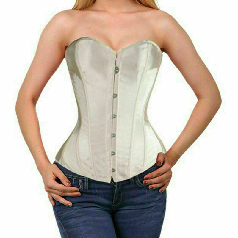 Women Lace Up Underbust Waist Corset Princess Dress Tops Bustier Shaper - Picture 16 of 78