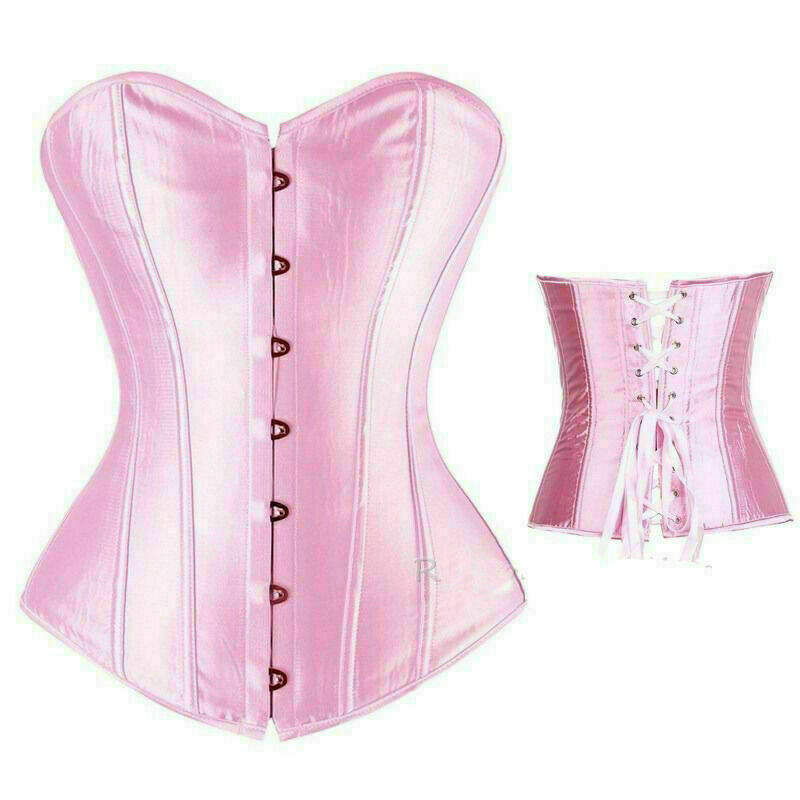Women Lace Up Underbust Waist Corset Princess Dress Tops Bustier Shaper - Picture 17 of 78
