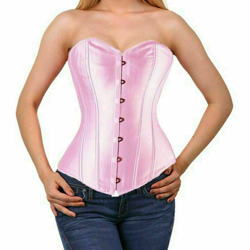 Women Lace Up Underbust Waist Corset Princess Dress Tops Bustier Shaper - Picture 18 of 78