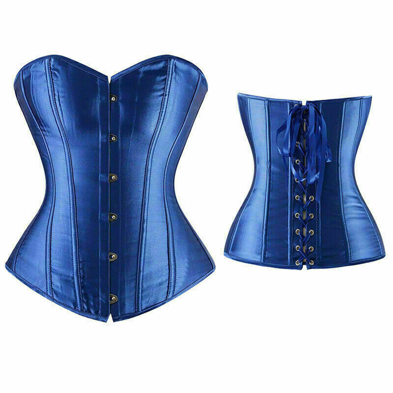 Women Lace Up Underbust Waist Corset Princess Dress Tops Bustier Shaper - Picture 29 of 78