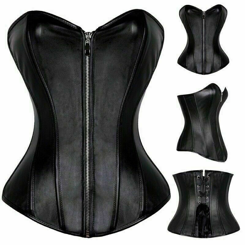 Women Lace Up Underbust Waist Corset Princess Dress Tops Bustier Shaper - Picture 75 of 78