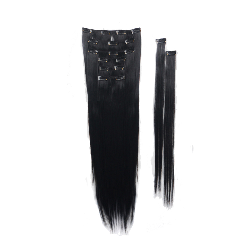 Women Long Wavy Curly Straight Full Head Clip-In 8Pcs Hair Extensions Hairpieces - Picture 12 of 79