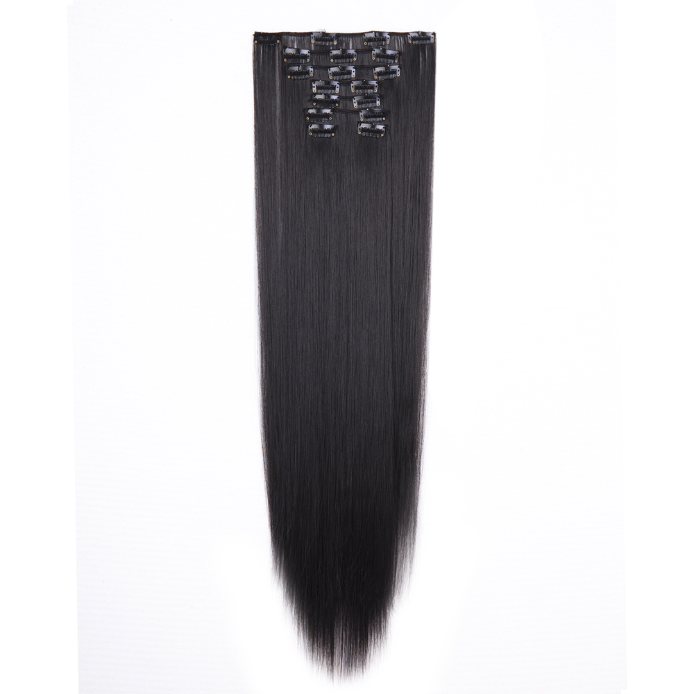 Women Long Wavy Curly Straight Full Head Clip-In 8Pcs Hair Extensions Hairpieces - Picture 18 of 79