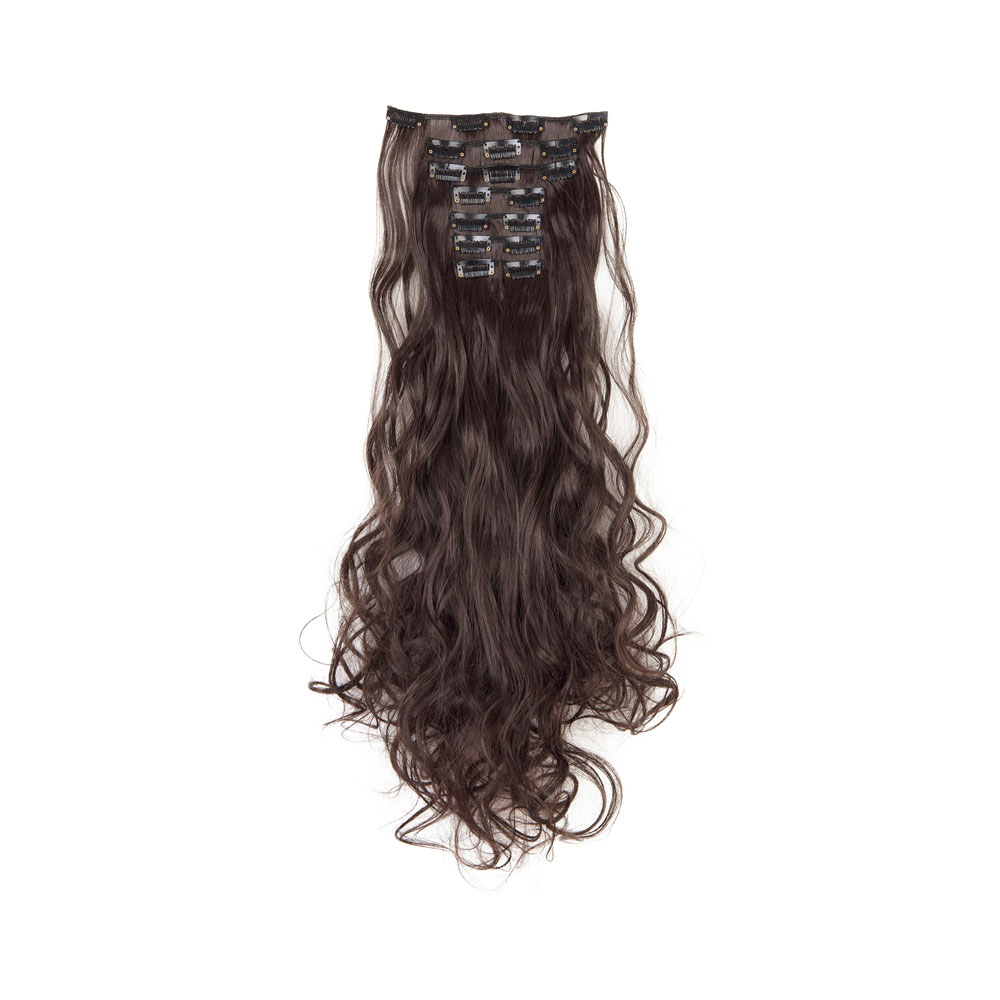 Women Long Wavy Curly Straight Full Head Clip-In 8Pcs Hair Extensions Hairpieces - Picture 21 of 79