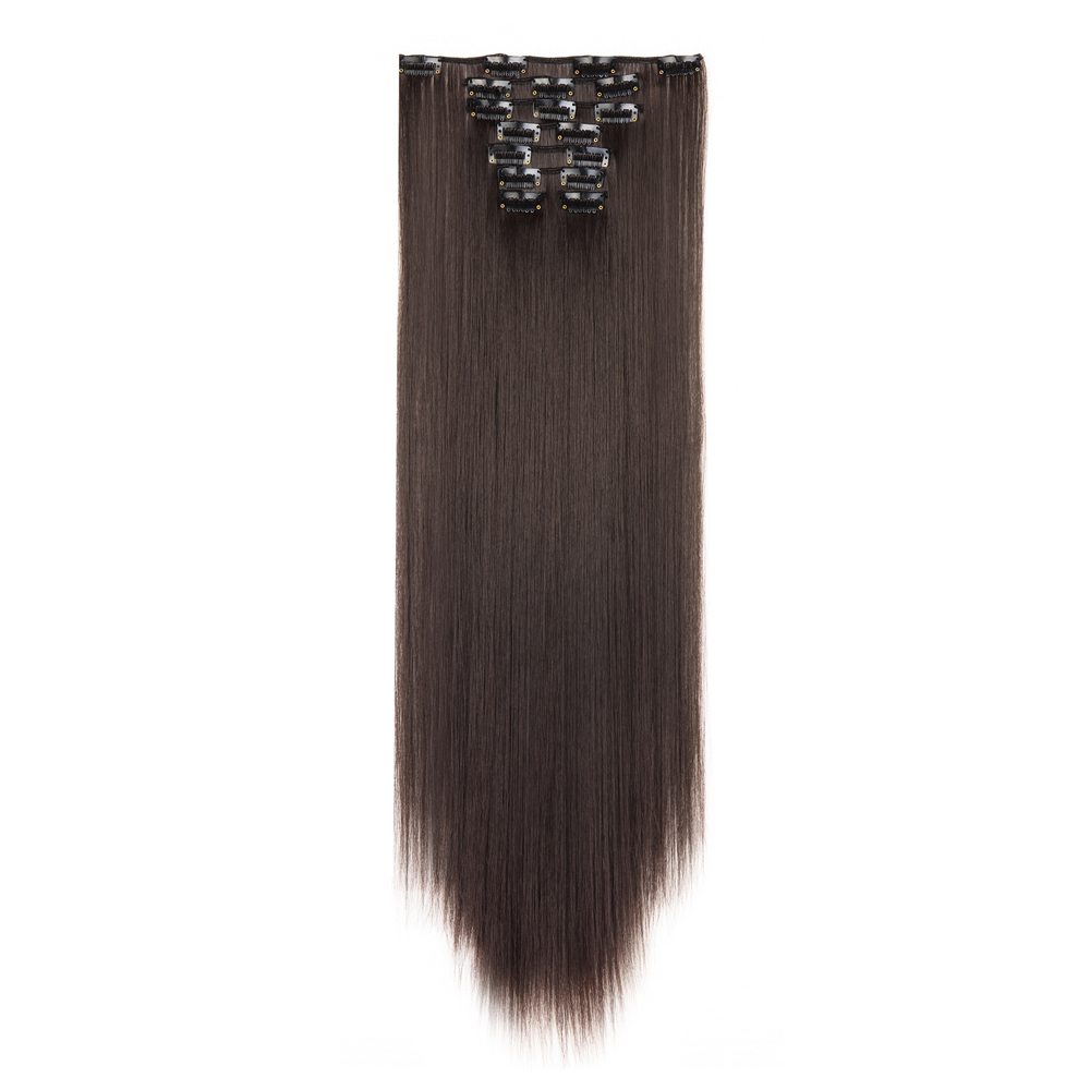 Women Long Wavy Curly Straight Full Head Clip-In 8Pcs Hair Extensions Hairpieces - Picture 22 of 79