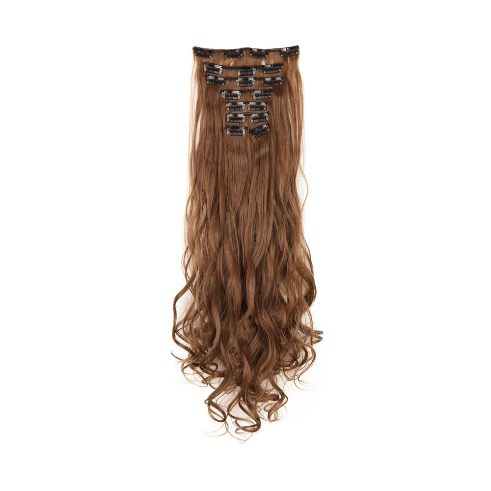 Women Long Wavy Curly Straight Full Head Clip-In 8Pcs Hair Extensions Hairpieces - Picture 23 of 79