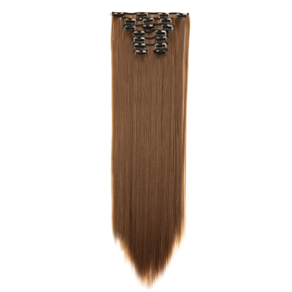 Women Long Wavy Curly Straight Full Head Clip-In 8Pcs Hair Extensions Hairpieces - Picture 26 of 79