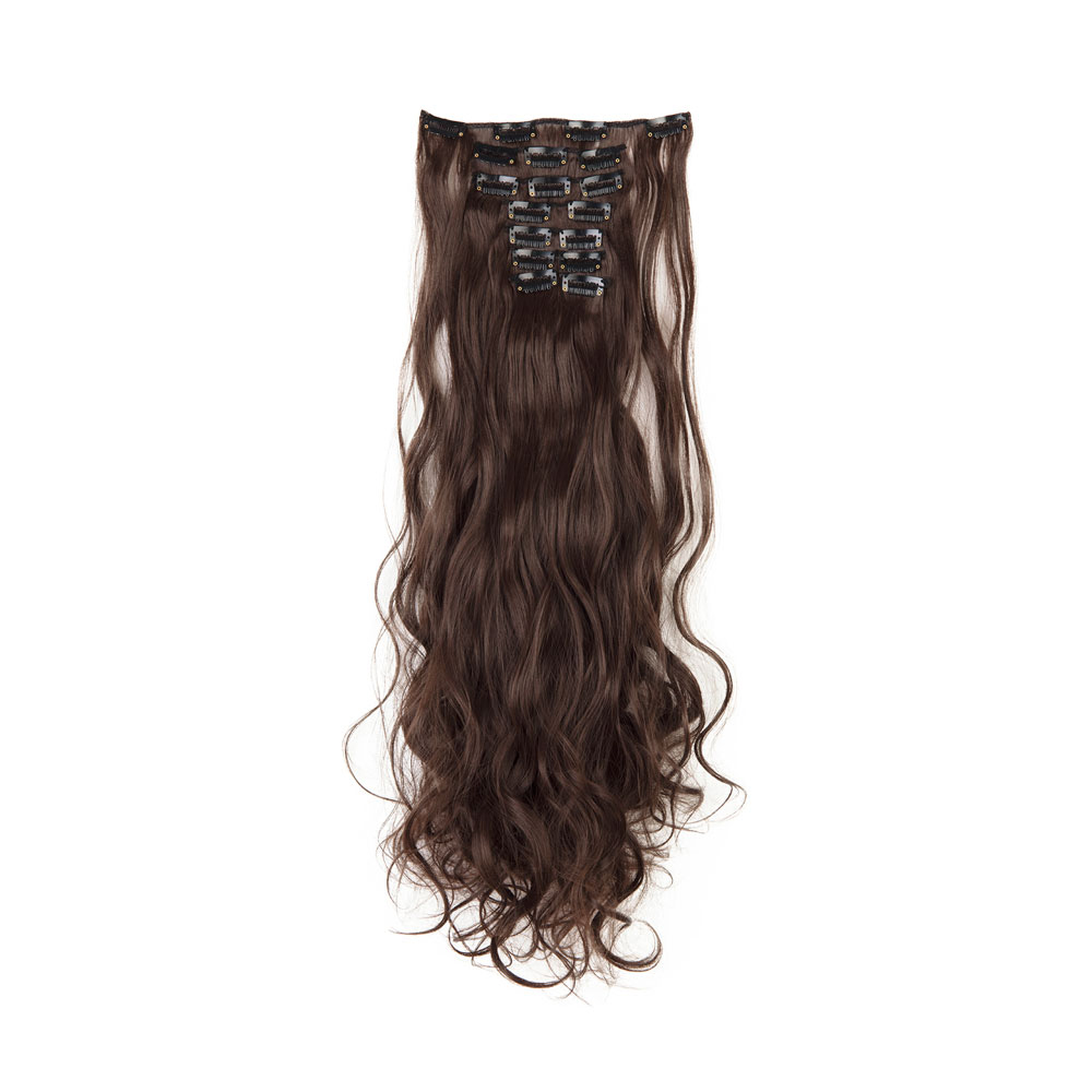 Women Long Wavy Curly Straight Full Head Clip-In 8Pcs Hair Extensions Hairpieces - Picture 29 of 79