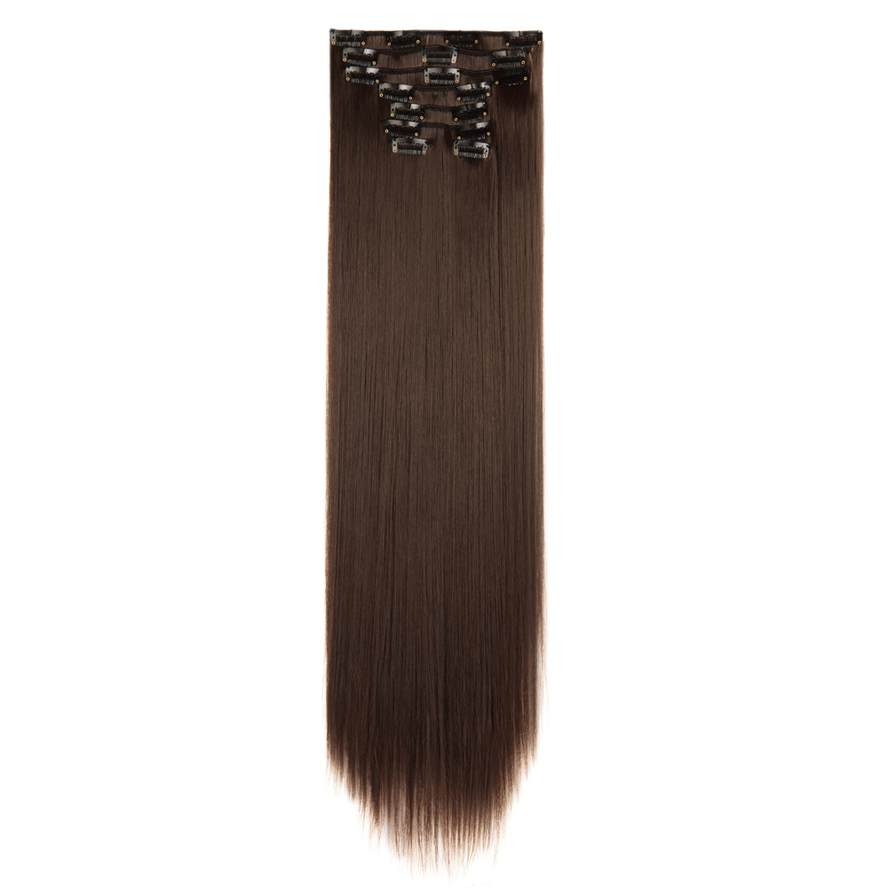 Women Long Wavy Curly Straight Full Head Clip-In 8Pcs Hair Extensions Hairpieces - Picture 30 of 79