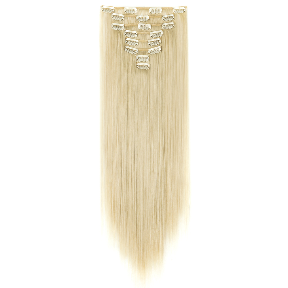 Women Long Wavy Curly Straight Full Head Clip-In 8Pcs Hair Extensions Hairpieces - Picture 32 of 79