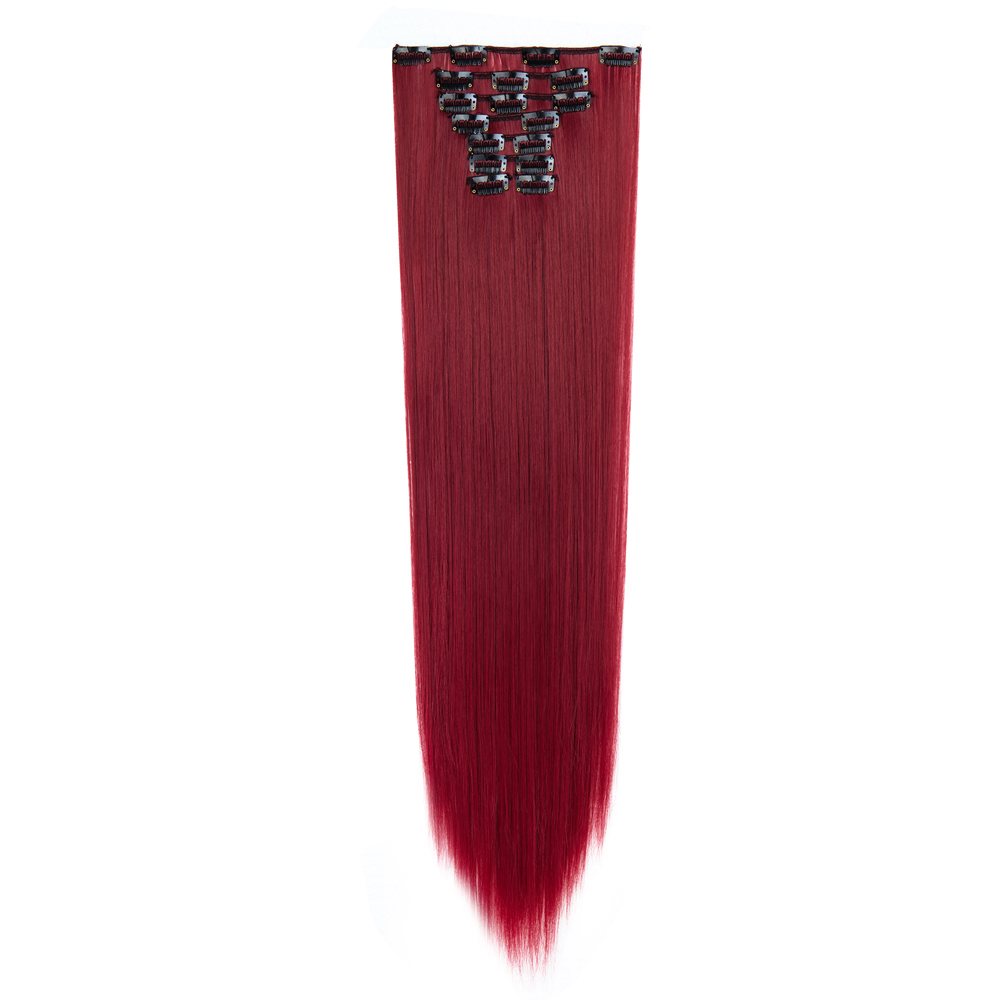 Women Long Wavy Curly Straight Full Head Clip-In 8Pcs Hair Extensions Hairpieces - Picture 39 of 79