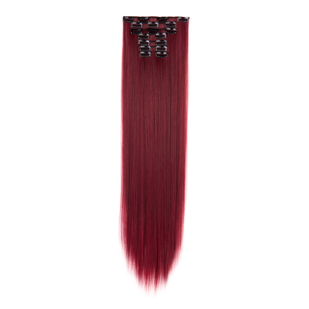 Women Long Wavy Curly Straight Full Head Clip-In 8Pcs Hair Extensions Hairpieces - Picture 47 of 79