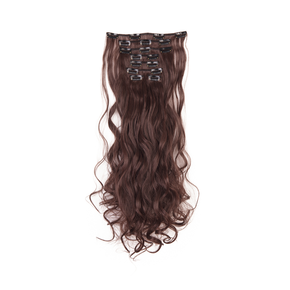 Women Long Wavy Curly Straight Full Head Clip-In 8Pcs Hair Extensions Hairpieces - Picture 48 of 79