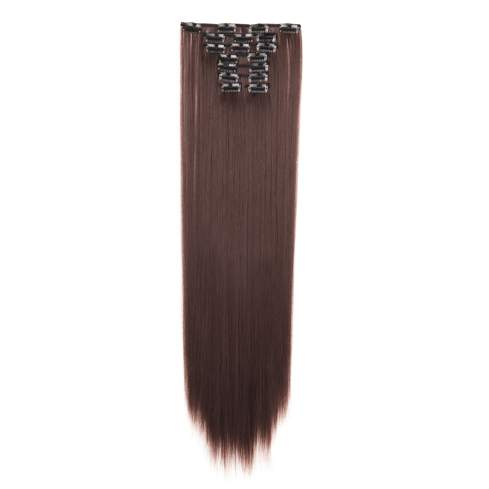 Women Long Wavy Curly Straight Full Head Clip-In 8Pcs Hair Extensions Hairpieces - Picture 49 of 79