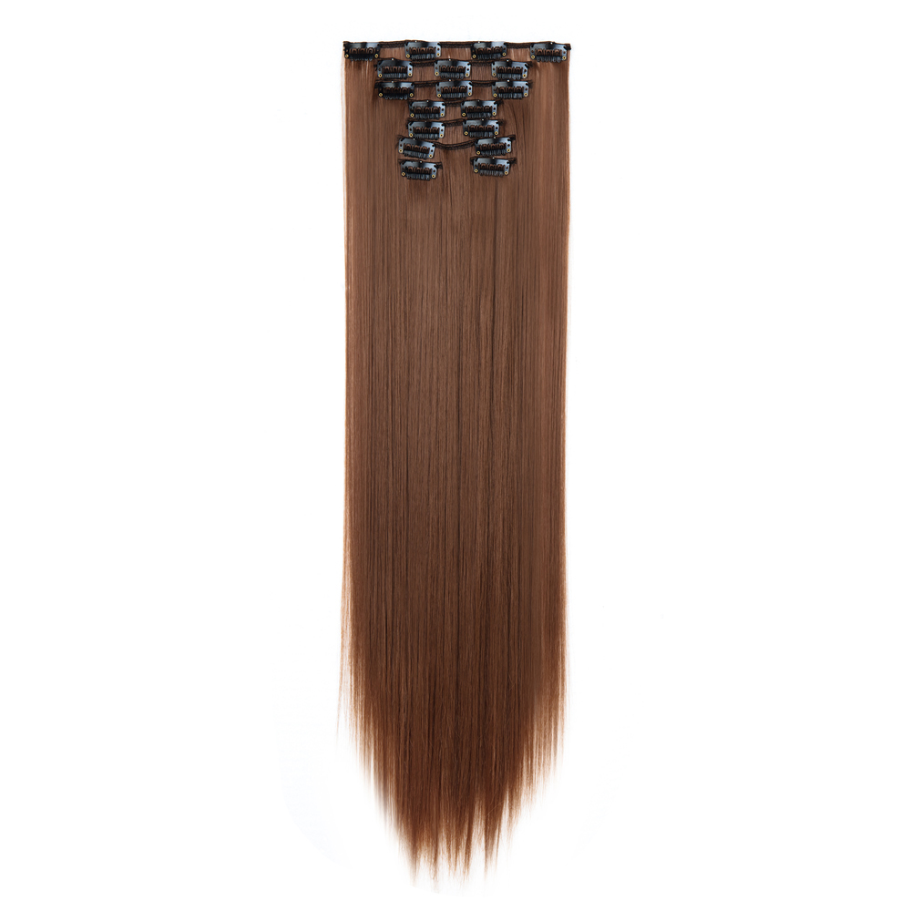 Women Long Wavy Curly Straight Full Head Clip-In 8Pcs Hair Extensions Hairpieces - Picture 51 of 79
