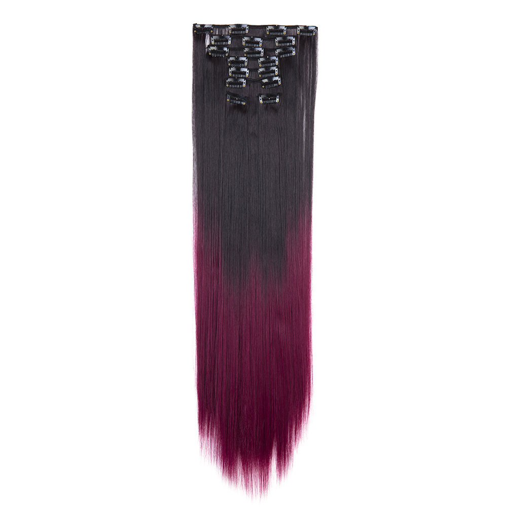 Women Long Wavy Curly Straight Full Head Clip-In 8Pcs Hair Extensions Hairpieces - Picture 55 of 79