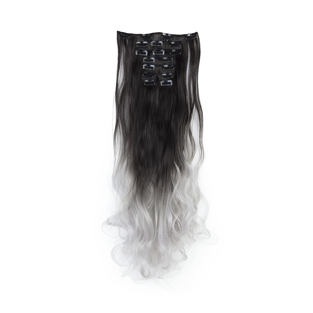 Women Long Wavy Curly Straight Full Head Clip-In 8Pcs Hair Extensions Hairpieces - Picture 56 of 79