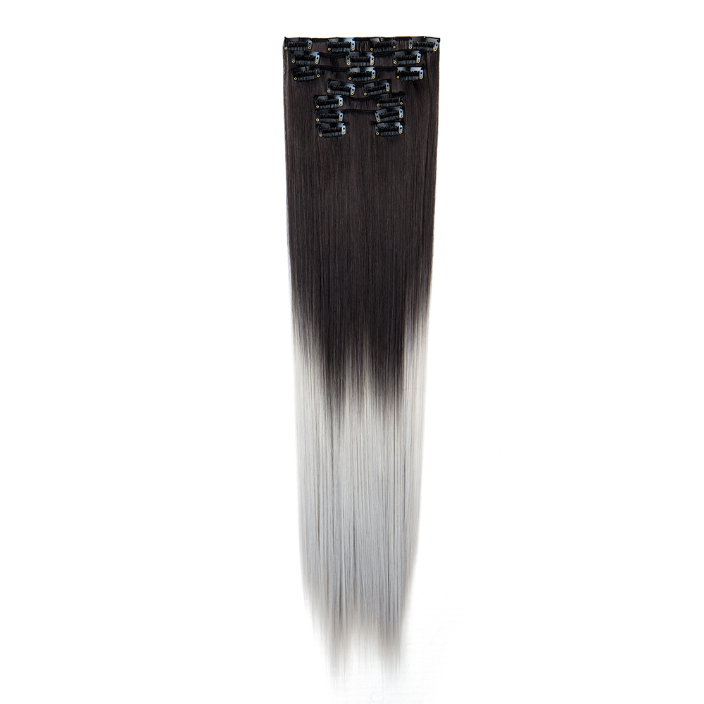 Women Long Wavy Curly Straight Full Head Clip-In 8Pcs Hair Extensions Hairpieces - Picture 57 of 79