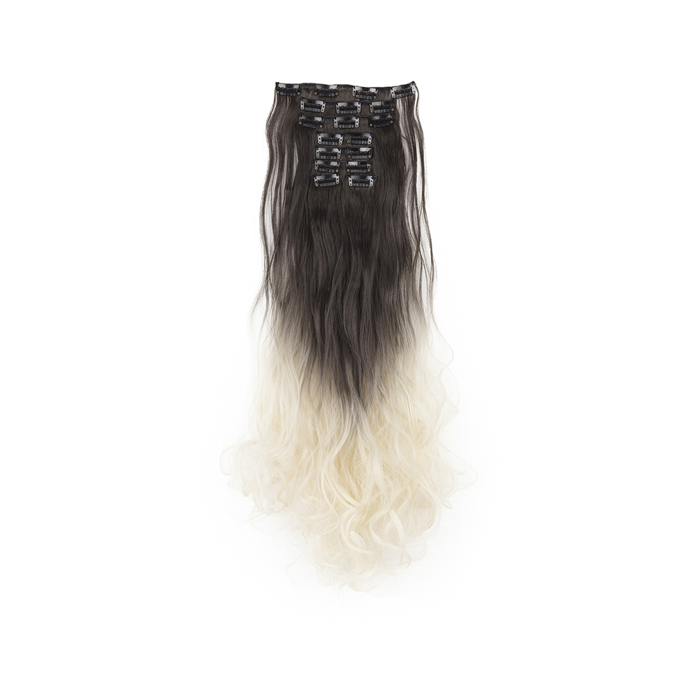 Women Long Wavy Curly Straight Full Head Clip-In 8Pcs Hair Extensions Hairpieces - Picture 58 of 79