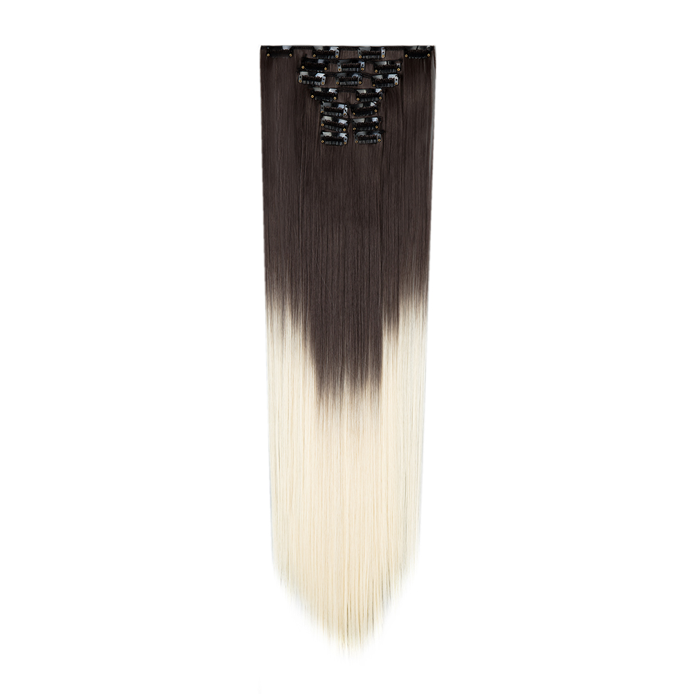 Women Long Wavy Curly Straight Full Head Clip-In 8Pcs Hair Extensions Hairpieces - Picture 59 of 79