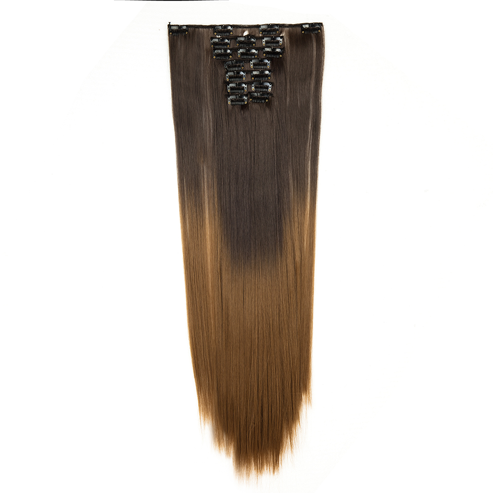 Women Long Wavy Curly Straight Full Head Clip-In 8Pcs Hair Extensions Hairpieces - Picture 61 of 79