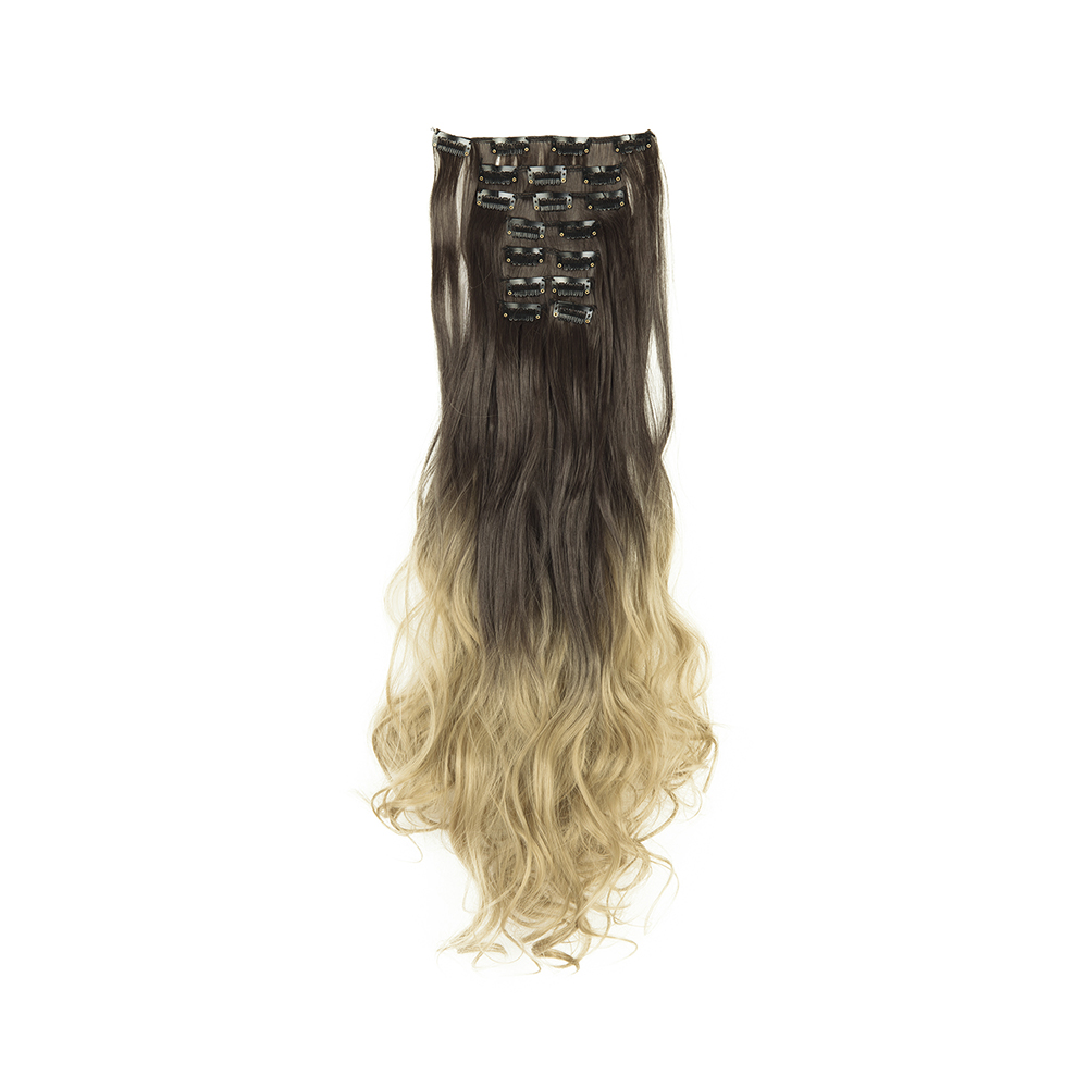 Women Long Wavy Curly Straight Full Head Clip-In 8Pcs Hair Extensions Hairpieces - Picture 62 of 79