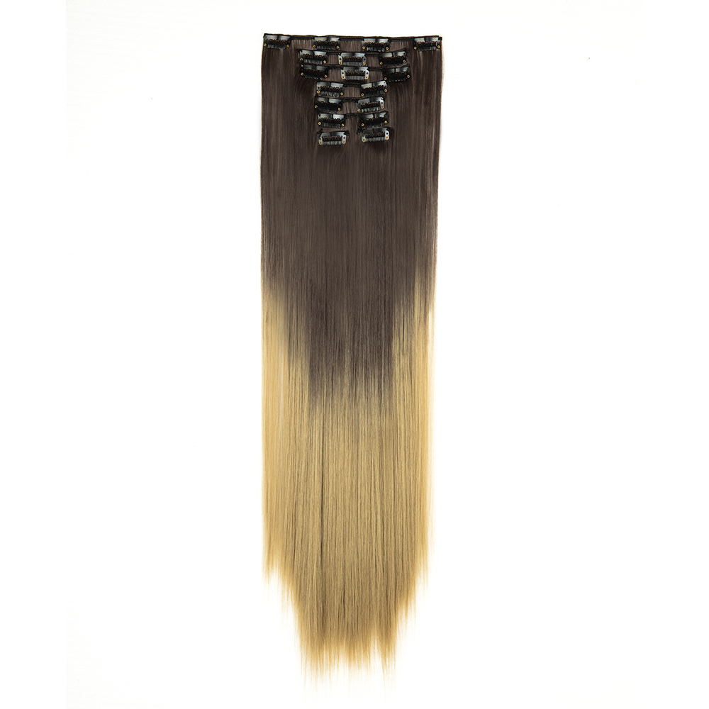 Women Long Wavy Curly Straight Full Head Clip-In 8Pcs Hair Extensions Hairpieces - Picture 63 of 79