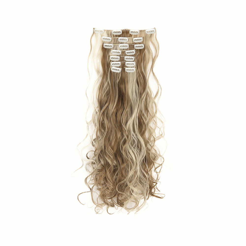 Women Long Wavy Curly Straight Full Head Clip-In 8Pcs Hair Extensions Hairpieces - Picture 66 of 79