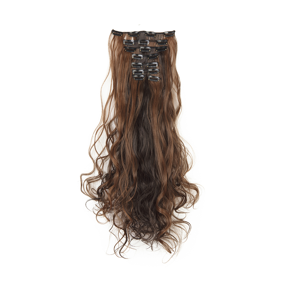 Women Long Wavy Curly Straight Full Head Clip-In 8Pcs Hair Extensions Hairpieces - Picture 68 of 79