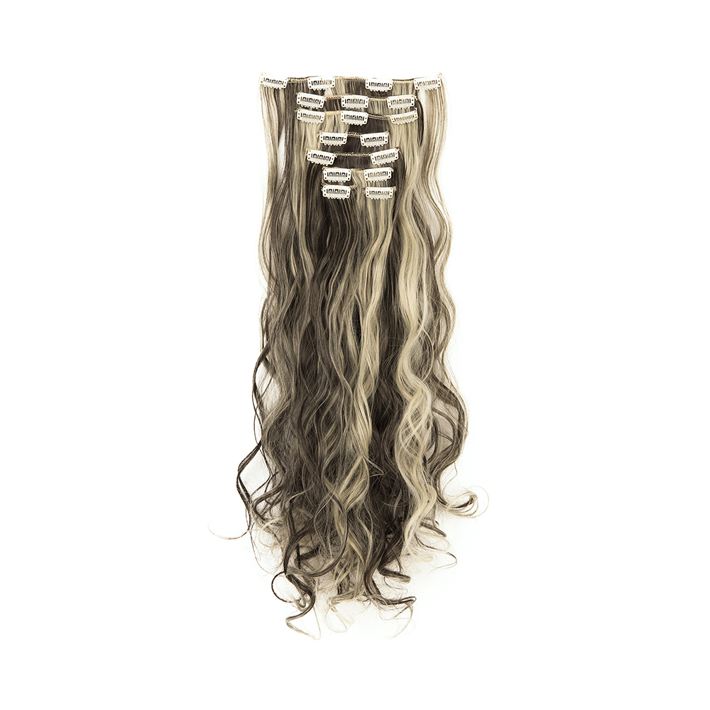 Women Long Wavy Curly Straight Full Head Clip-In 8Pcs Hair Extensions Hairpieces - Picture 70 of 79