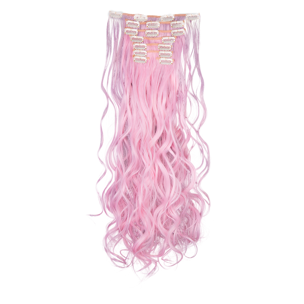 Women Long Wavy Curly Straight Full Head Clip-In 8Pcs Hair Extensions Hairpieces - Picture 73 of 79